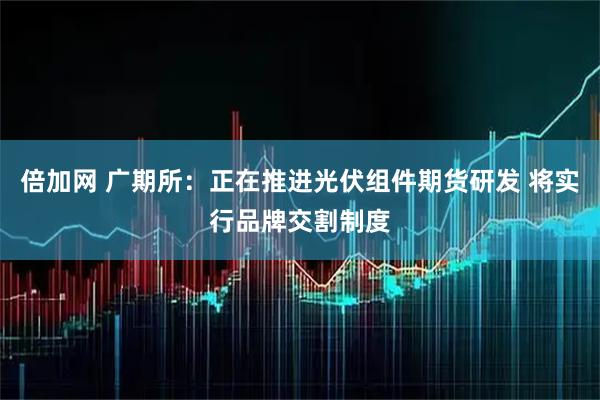 倍加网 广期所：正在推进光伏组件期货研发 将实行品牌交割制度
